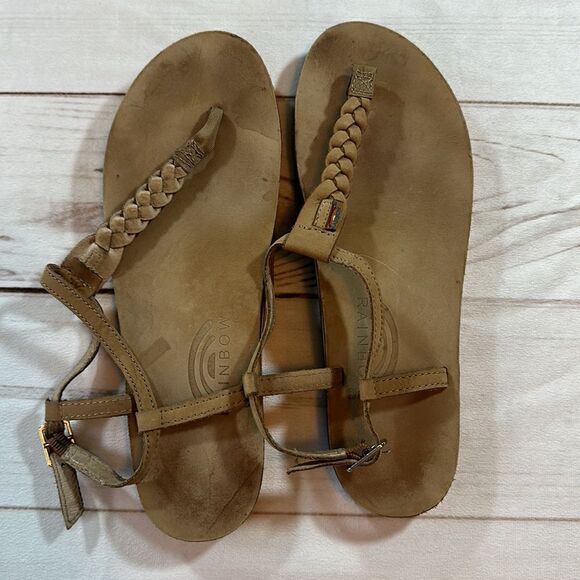 Rainbow Sandals Braided T Strap Size XL - Picture 3 of 9